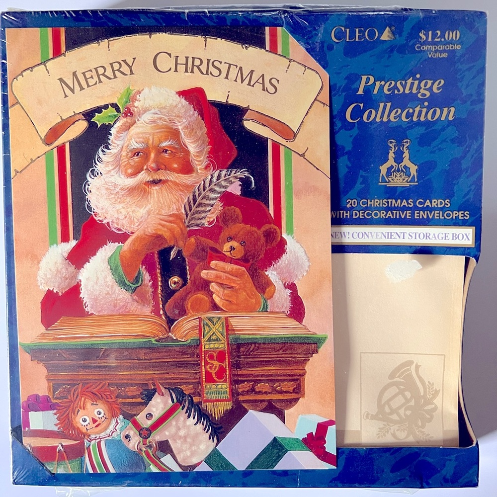 Twenty Vintage Christmas Cards Showing Santa Checking his Good/Naughty List.